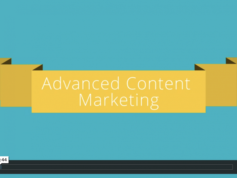 Advanced Content Marketing Part 01
